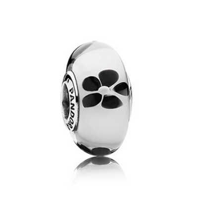 Pandora BLACK GLASS CHERRY BLOSSOM